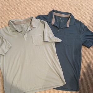 Men's Polo Shirt - Blue and Gray